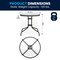 Flash Furniture Round Table Set, Aluminum, Glass, Metal, Plastic, Rattan, Clear TLH-087RD-037GY2-GG - alternate 9